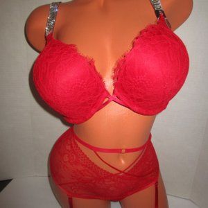 $109 VICTORIA'S SECRET SHINE BOMBSHELL SET~38D/L